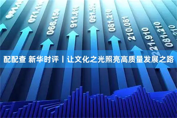 配配查 新华时评丨让文化之光照亮高质量发展之路